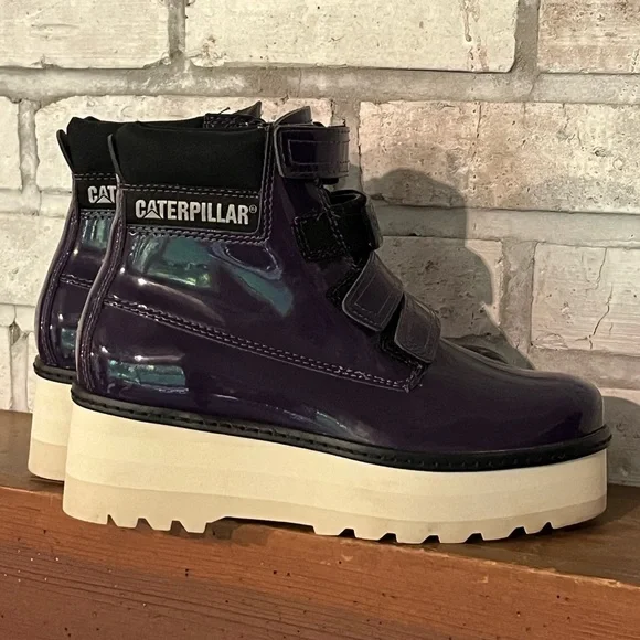 Caterpillar Platform Boots in Gothic Grape - Picture 2 of 7